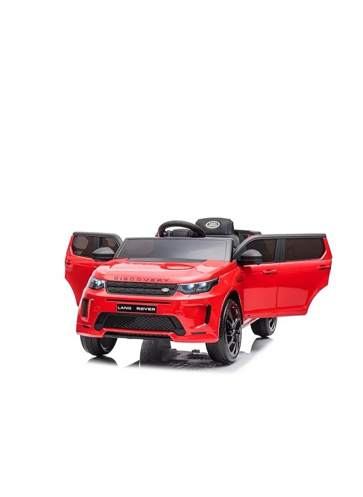 Land Rover Licensed Electric Ride-On Car for Kids | 12V Battery-Powered SUV with Remote Control, LED Lights, Music Player & Seatbelt | Stylish Gift for Boys & Girls (Red)