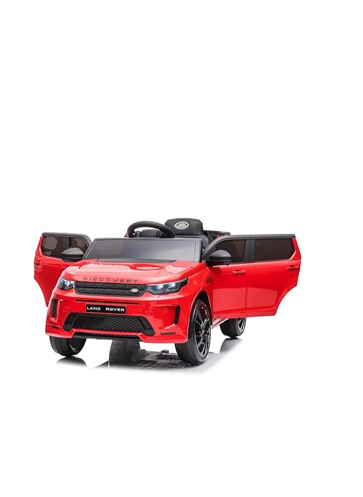 Land Rover Licensed Electric Ride-On Car for Kids | 12V Battery-Powered SUV with Remote Control, LED Lights, Music Player & Seatbelt | Stylish Gift for Boys & Girls (Red)