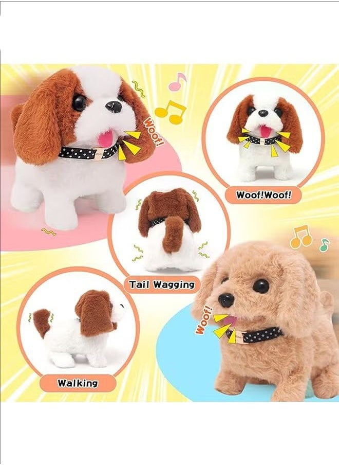 Furry Children's Toys, Cute Pet Dogs, Walking Calls With Dog Cages, Electronic Toys, Interactive Birthday Gifts For Children, Babies, Corgi
