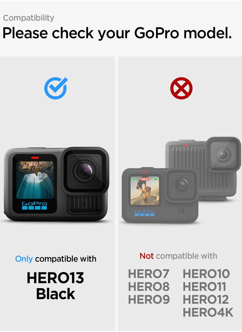 GLAStR Slim for GoPro Hero 13 Black Screen Protector [MULTI PACK] Premium Tempered Glass & FILM [2 Pack Front Screen + 2 Pack Camera Lens + 2 Pack Back Screen Protectors]
