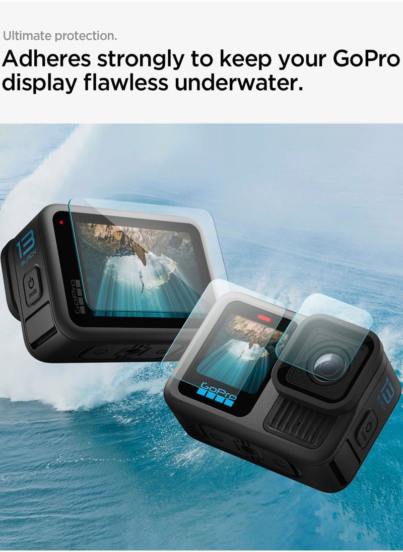 GLAStR Slim for GoPro Hero 13 Black Screen Protector [MULTI PACK] Premium Tempered Glass & FILM [2 Pack Front Screen + 2 Pack Camera Lens + 2 Pack Back Screen Protectors]