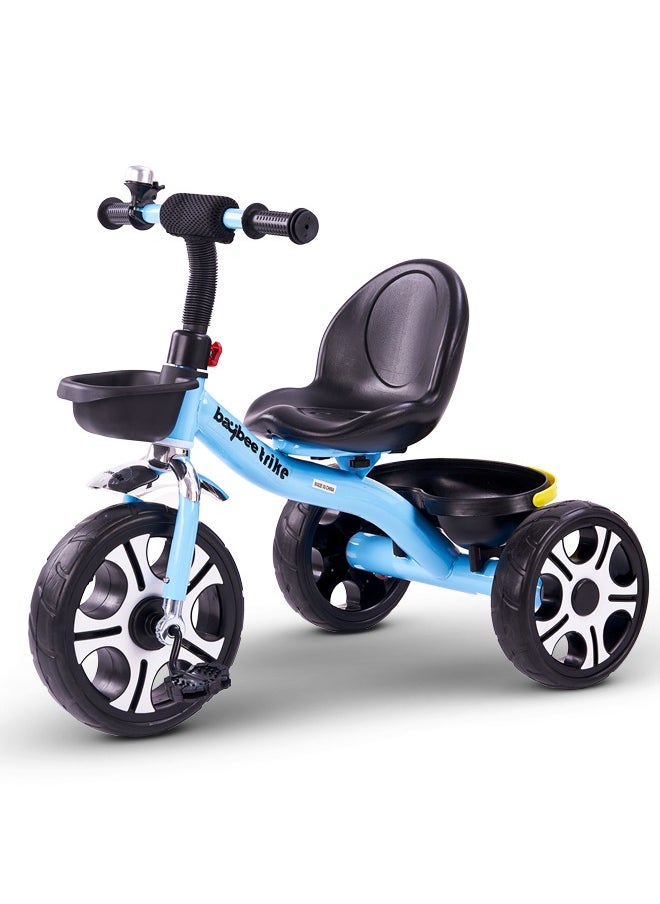 Baybee Coaster Tricycle for Kids Baby Smart Plug and Play Kids Tricycle Cycle with Front u0026 Rear Storage Baskets 3 Wheels Tricycle Bicycle Baby Tricycle Cycle for Kids 2 to 5 Years Boy Girl Blue