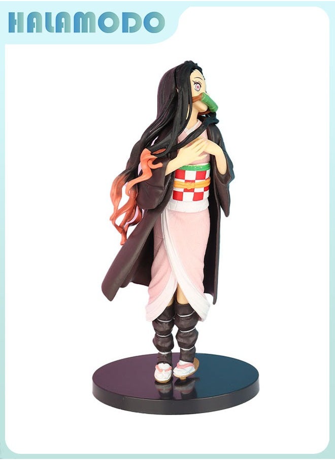 The Super-sized Standing Nezuko Kamado Assembly, Handmade Model with Shining Charm, Desk Decoration Toy 22 cm