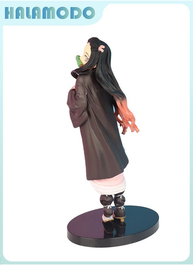 The Super-sized Standing Nezuko Kamado Assembly, Handmade Model with Shining Charm, Desk Decoration Toy 22 cm
