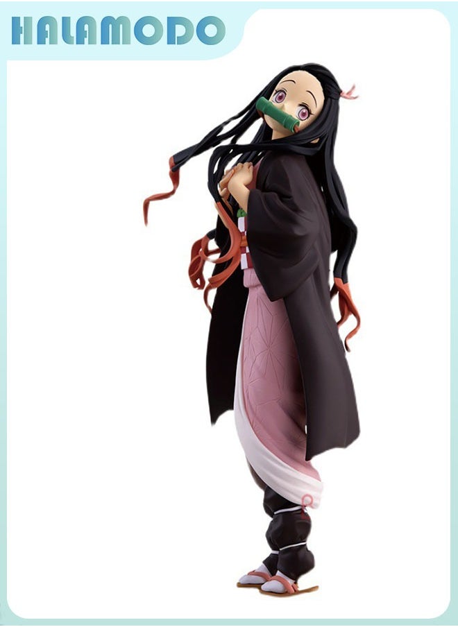 The Super-sized Standing Nezuko Kamado Assembly, Handmade Model with Shining Charm, Desk Decoration Toy 22 cm