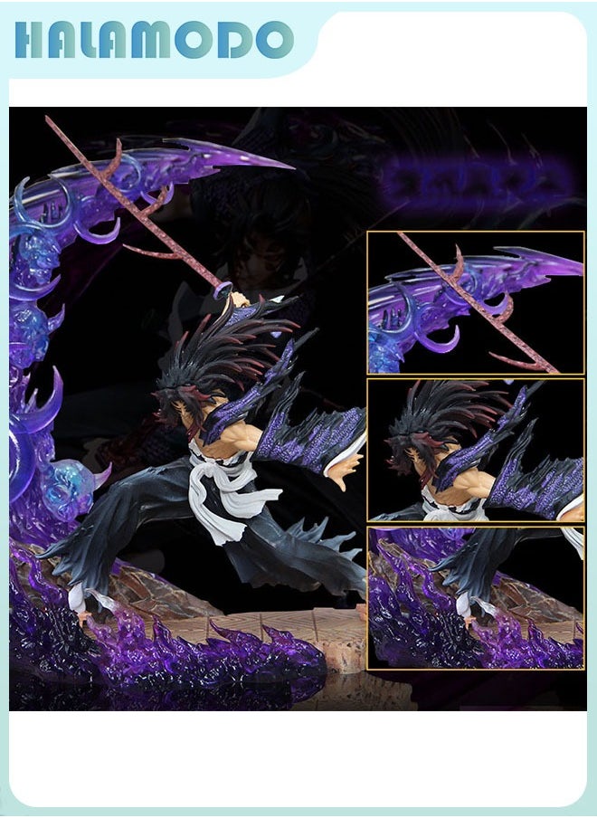 Kibutsuji Muzan in Intense Battle with Light-up Feature, Handmade Model Decoration Toy 23 cm