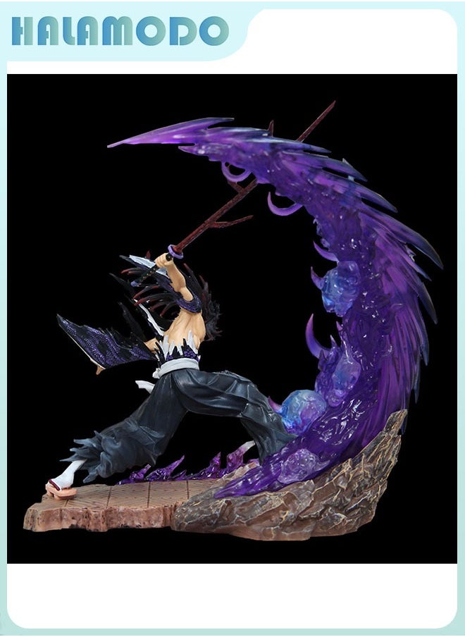 Kibutsuji Muzan in Intense Battle with Light-up Feature, Handmade Model Decoration Toy 23 cm