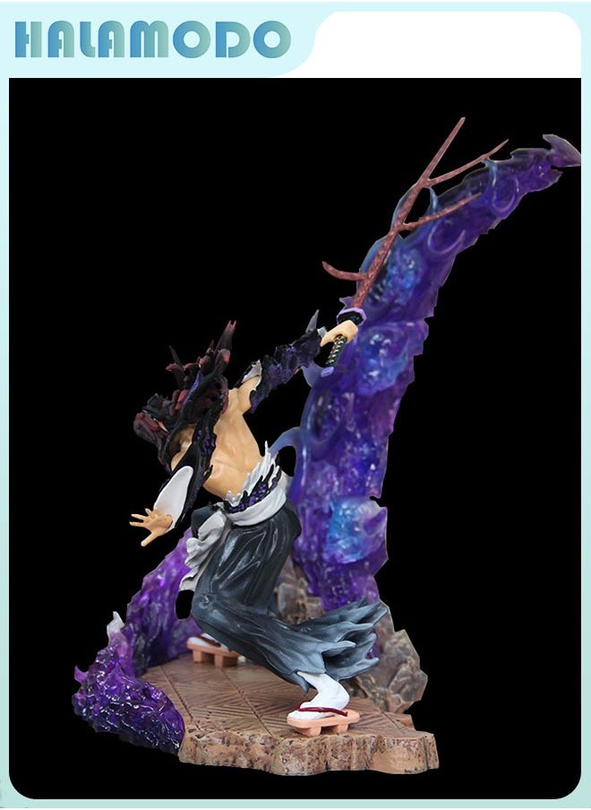 Kibutsuji Muzan in Intense Battle with Light-up Feature, Handmade Model Decoration Toy 23 cm