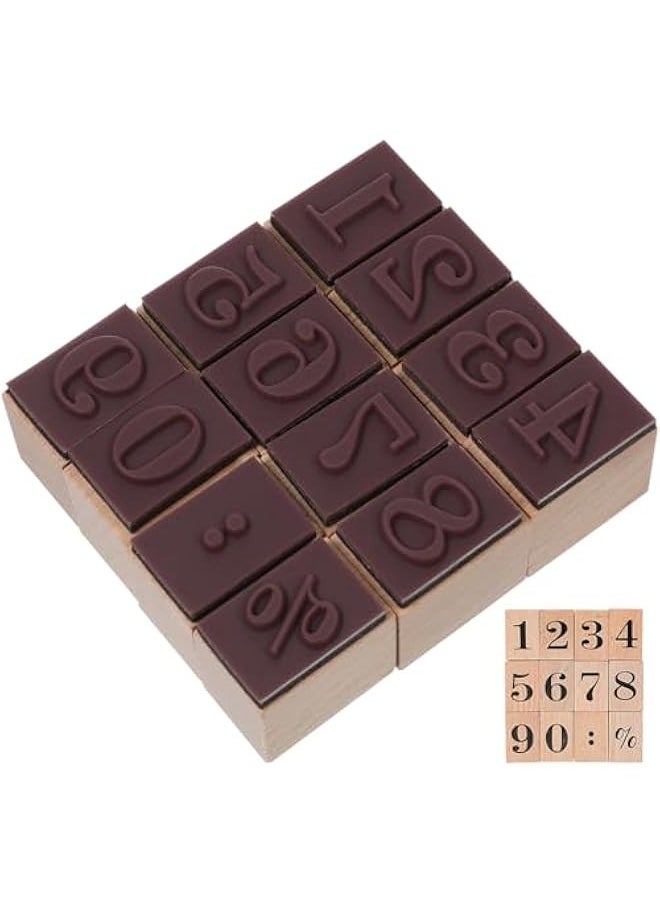 1 Set Wooden Stamp Set Arabic Numerals Stamps Number Stamps Wooden Scrapbook Seal DIY Craft Stamp Wooden Stamps Numbers Stamp DIY Planner Stamp Arabic Numerals Seal DIY Stamps