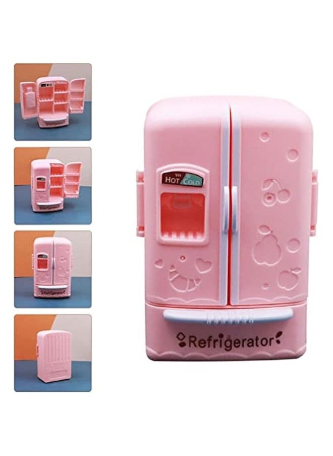 Kids Kitchen Toy Refrigerator Pretend Fridge Refrigerator Toy Kitchen Pretend Play Toys Kitchen Appliances Kitchen Toy Food Accessories for Kids Play Food