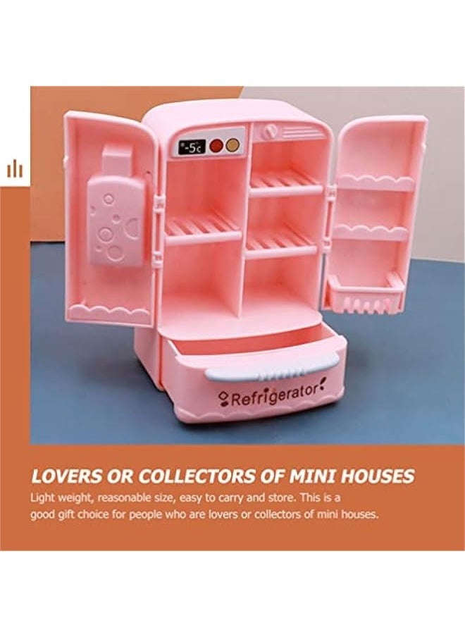 Kids Kitchen Toy Refrigerator Pretend Fridge Refrigerator Toy Kitchen Pretend Play Toys Kitchen Appliances Kitchen Toy Food Accessories for Kids Play Food