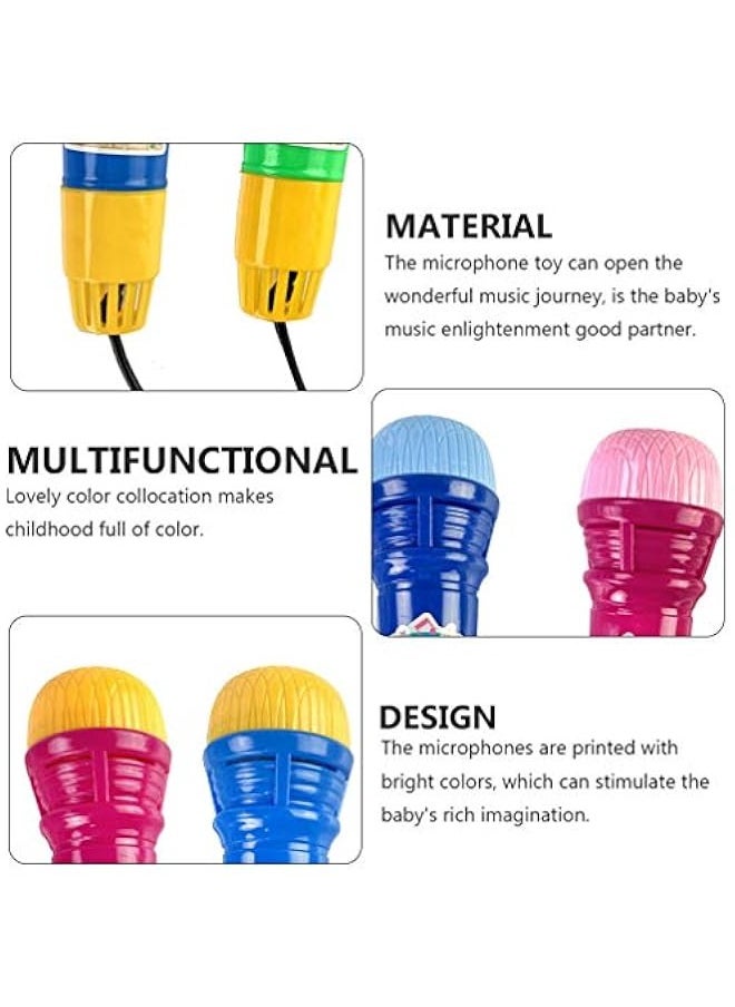 Kid Mighty Echo Microphone Toy: 5pcs Children Voice Amplifying Microphone Toy Karaoke Music Early Education Toy for Preschool Boy Girls Child