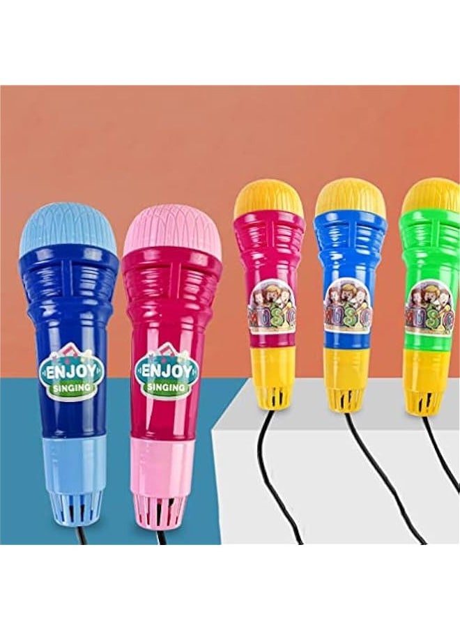 Kid Mighty Echo Microphone Toy: 5pcs Children Voice Amplifying Microphone Toy Karaoke Music Early Education Toy for Preschool Boy Girls Child