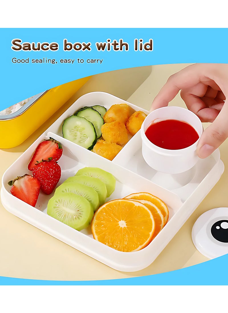 Twisoo Kids Lunch Box Stainless Steel Insulated – Double Decker Leakproof Bento Box with Spoon, Soup Bowl, Dishwasher Safe, Durable, Perfect for School or Travel 1120ml (Bear Blue)