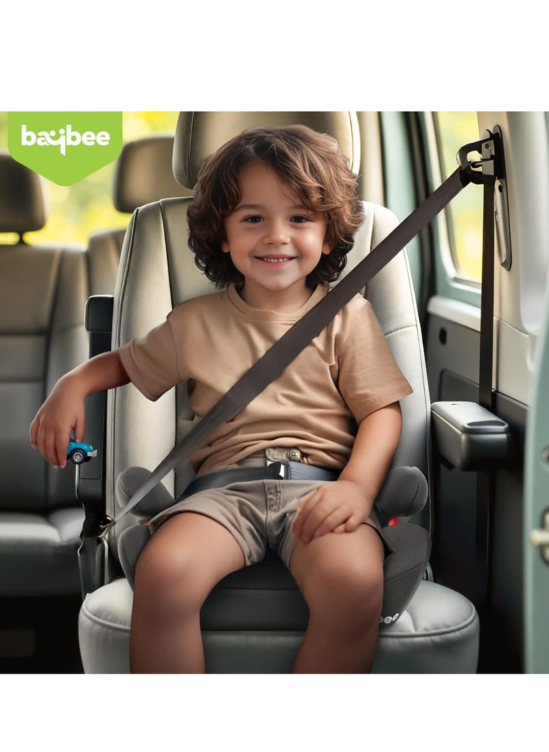 Baybee Kids Booster Car Seat for Baby Portable Lightweight Travel Car Seat with Removable Cover, Comfort, Compact and Easy to Use | Suitable for Toddler 4-12 Years Boys Girls (Black)
