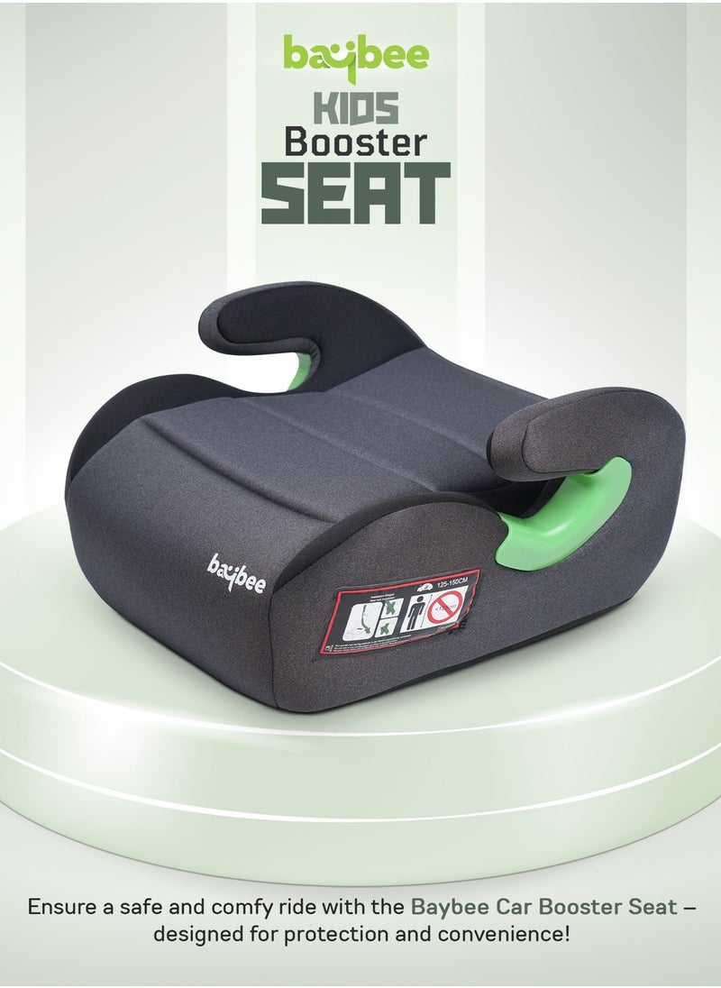 Baybee Baby Booster Car Seat without Isofix Portable Lightweight Travel Car Booster Seat with Comfort, Compact and Easy to Use | Suitable for Toddler 4-12 Years Boys Girls-Black