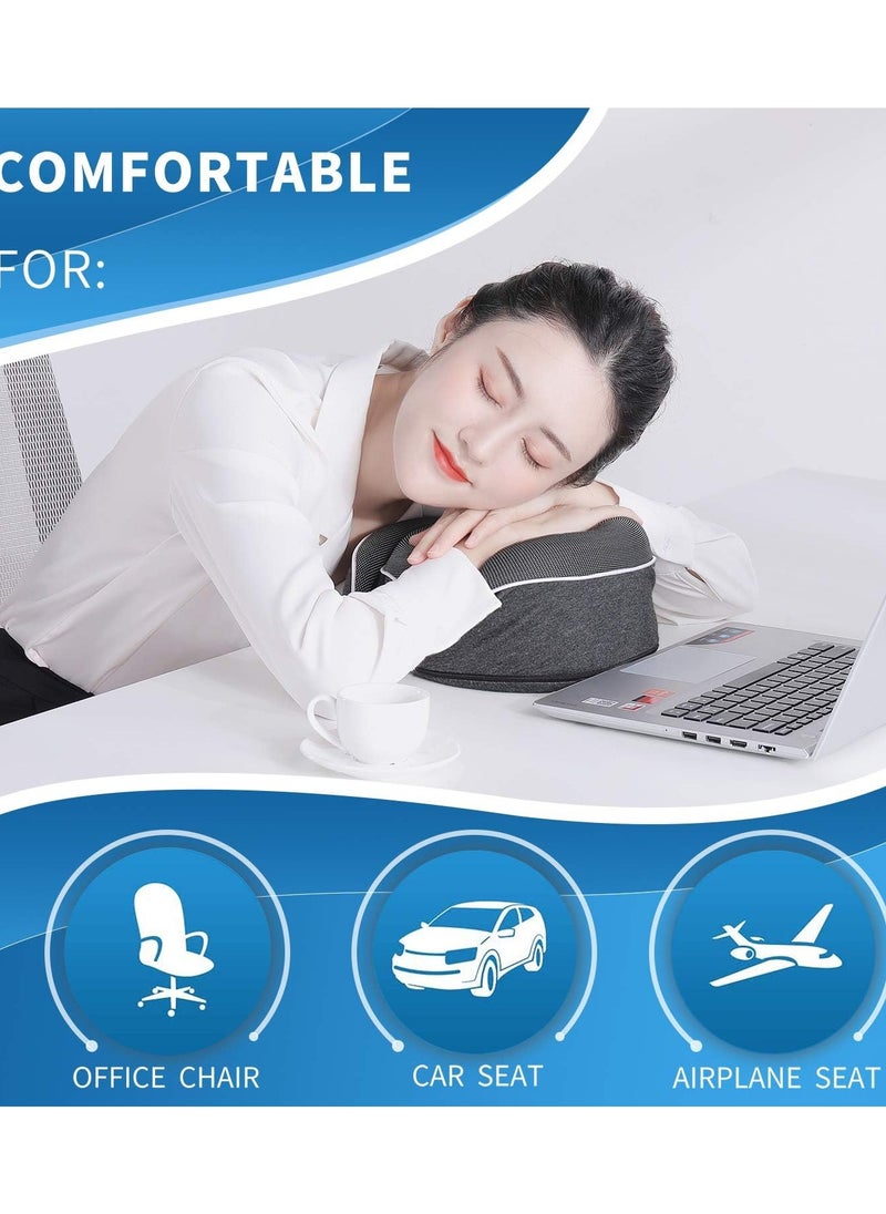 Travel Neck Pillow and 3 Pairs of Sleep Earplugs, Memory Foam U Shaped Neck Support 100% Pure Memory Foam Pillow Ergonomic Design Soft Best Full Neck Surround Pillow Sleep for Airplane Car Office and Home Resting (black)