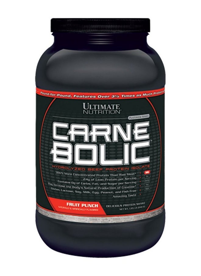 Carne Bolic Beef Protein Powder, Lactose Free Protein Shakes, Paleo And Keto Friendly With No Sugar Or Carb, Low Calorie Isolate Powder, Hydrolized Protein, 60 Servings, Fruit Punch