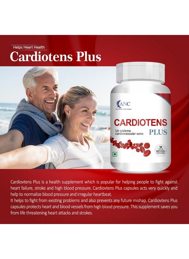 Cardiotens Plus With Arjuna Extract & Moringa Extract Heart Health Supplement (60 Capsules) For Men & Women -Pack Of 1