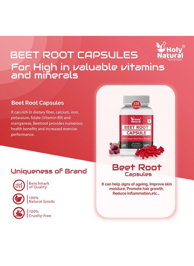 Holy Natural Beet Root Capsules - 120 Cap