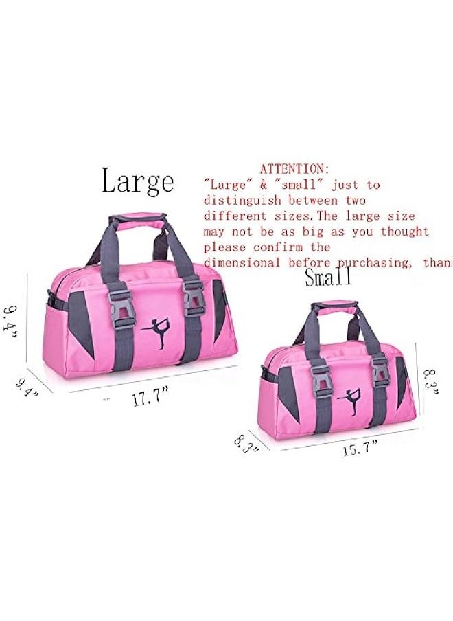 Small/Large Dance Duffle Bag For Girls Sport Gym Bags For Women Yoga Bag (Large, Purple)