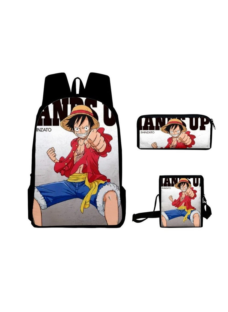 One Piece Backpack Primary And Secondary School Bags One Piece Backpack Cartoon School Bag Three-piece Set