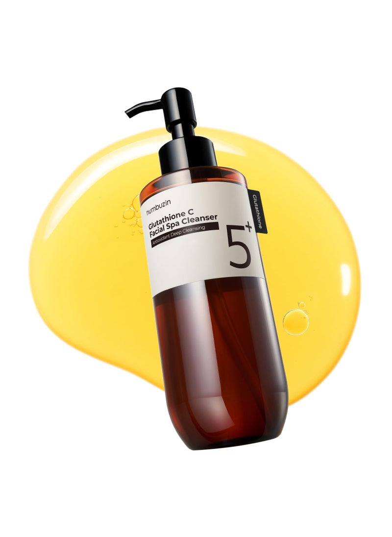 numbuzin No.5 Cleansing Oil | Glutathione C Facial Spa Cleanser | Oil Cleanser for Face | Glutathione, Vitamin C, Niacinamide | Aromatherapy, Uneven Skin Tone | 6.76 fl. oz.