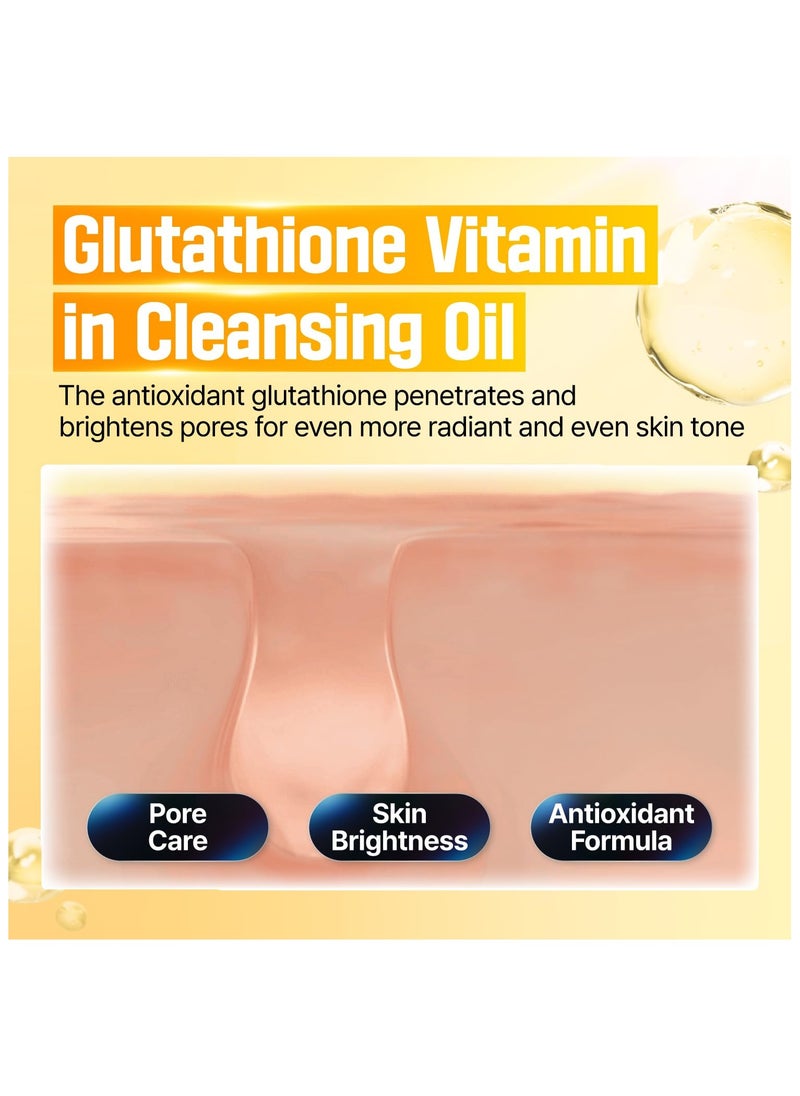 numbuzin No.5 Cleansing Oil | Glutathione C Facial Spa Cleanser | Oil Cleanser for Face | Glutathione, Vitamin C, Niacinamide | Aromatherapy, Uneven Skin Tone | 6.76 fl. oz.