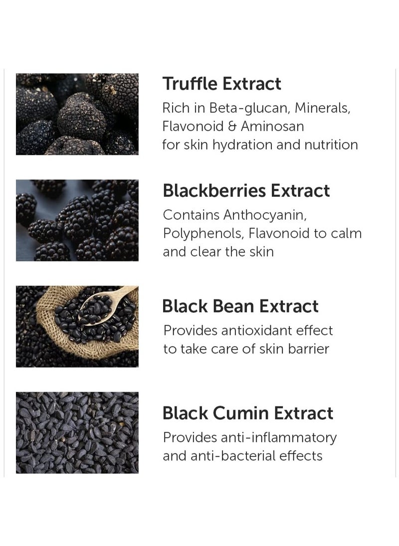 DearKlairs Gentle Black Facial Cleanser, 4.73 Fl Oz | Vegan, low pH, Hydrating Finish, 99% Fine Dust Removal, A Creamy foam cleanser, daily face wash