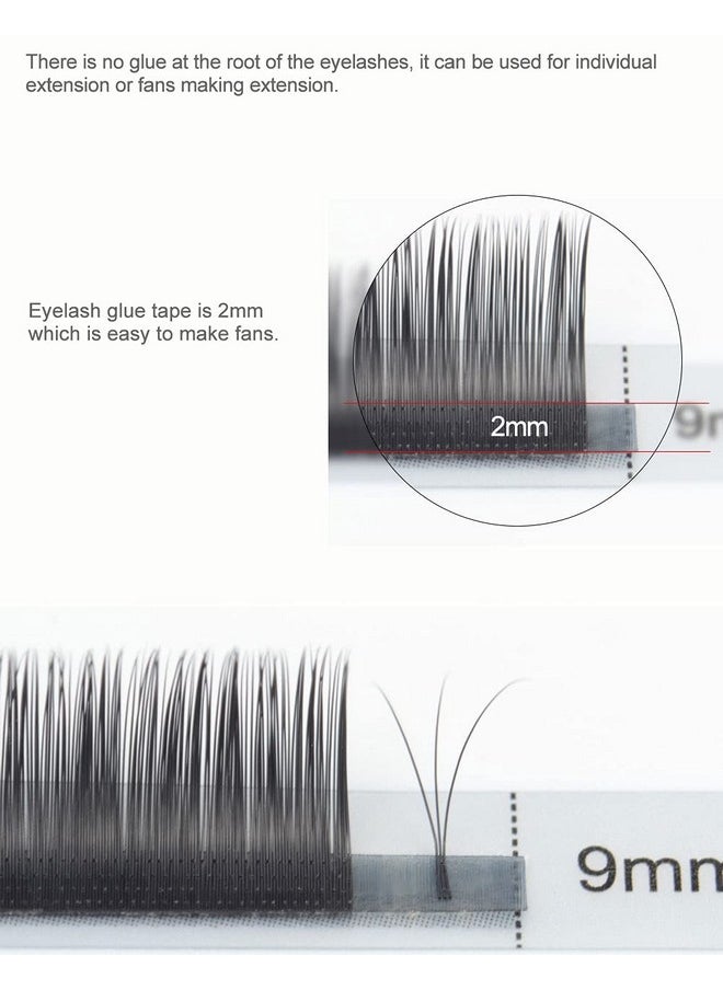 Laser Beehive Eyelash Extensions Supplies 0.12 D Curl Longer Lasting Individual Matte Black Clusters Single Length 16 Rows Beauty Salon (Bel-0.12Mm/9Mm, Curl-D)