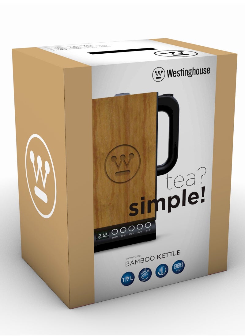 ELECTRIC KETTLE BAMBOO 2200W WESTINGHOUSE