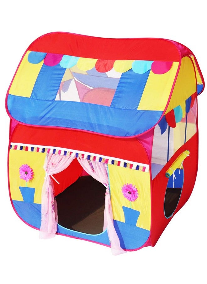 Homecute Foldable Pop Up Hut Type Kids Toys Jumbo Size Play Tent House for Boys and Girls. (Multi)