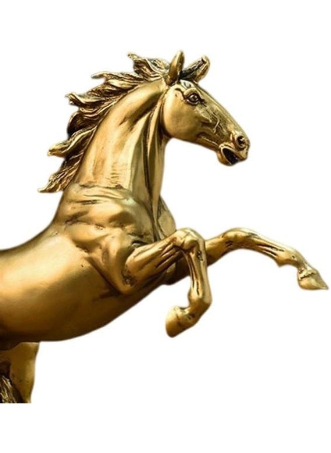 Modern Horse Statue Resin Figurine Sculpture Collections Art Crafts Decorative for Living Room Desktop Bookshelf Decoration Birthday Gift (34cm x 10cm x26cm)