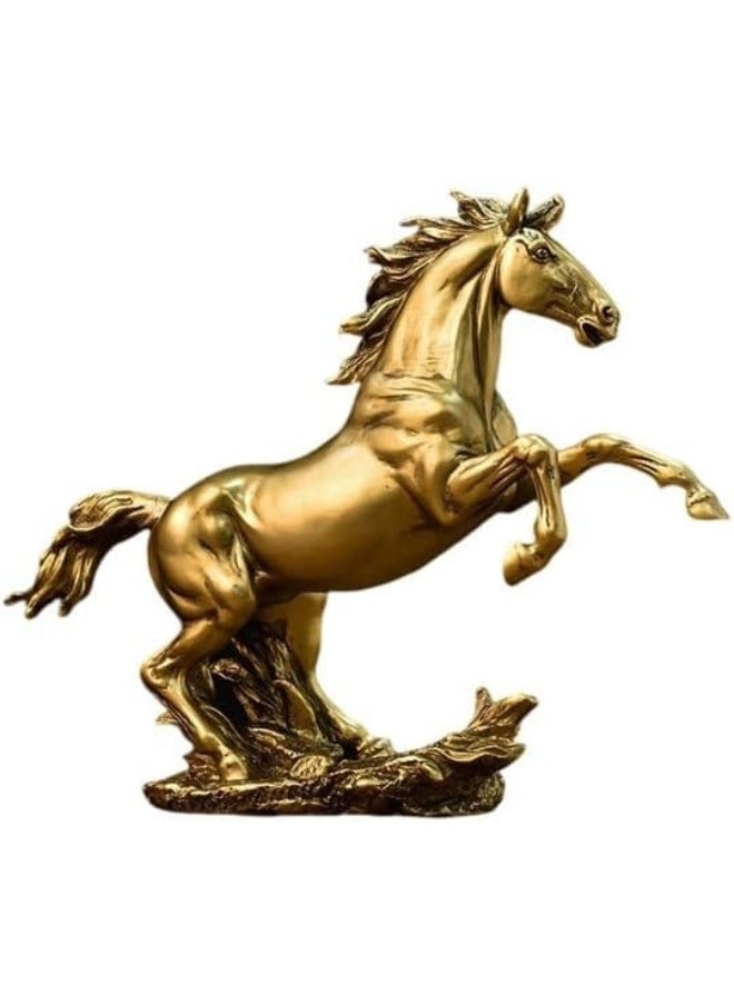 Modern Horse Statue Resin Figurine Sculpture Collections Art Crafts Decorative for Living Room Desktop Bookshelf Decoration Birthday Gift (34cm x 10cm x26cm)