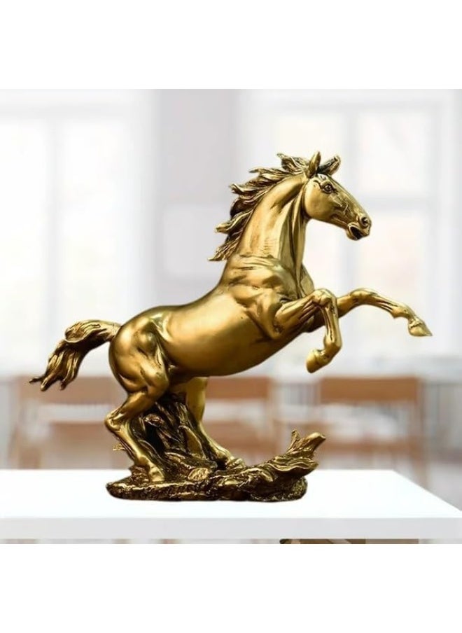 Modern Horse Statue Resin Figurine Sculpture Collections Art Crafts Decorative for Living Room Desktop Bookshelf Decoration Birthday Gift (34cm x 10cm x26cm)