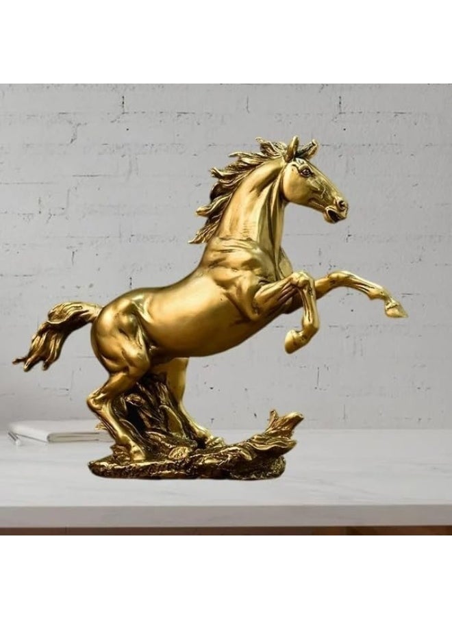 Modern Horse Statue Resin Figurine Sculpture Collections Art Crafts Decorative for Living Room Desktop Bookshelf Decoration Birthday Gift (34cm x 10cm x26cm)