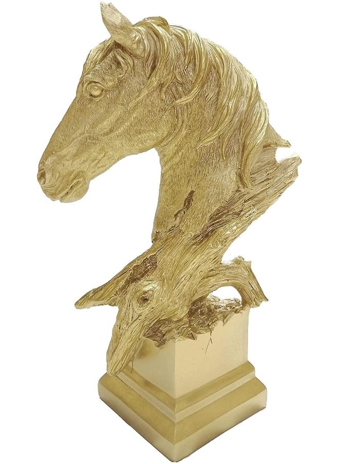 Horse Head Model For Home Decor Office Tabletop Cabinet Ornaments (gold)