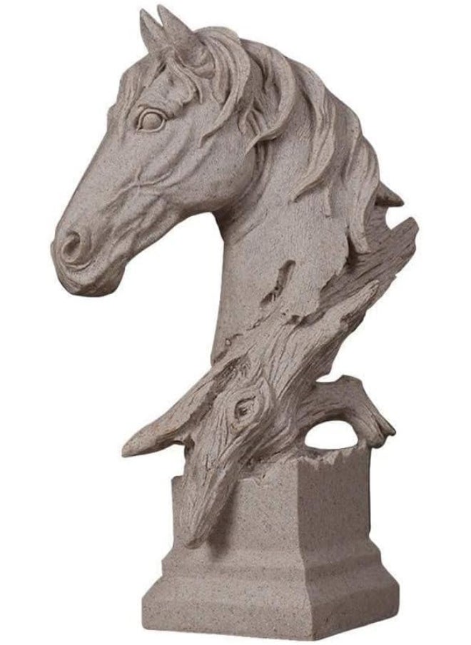 Horse Head Bust Statue Modern Resin Craft For Home Decor Office Tabletop Cabinet Ornaments