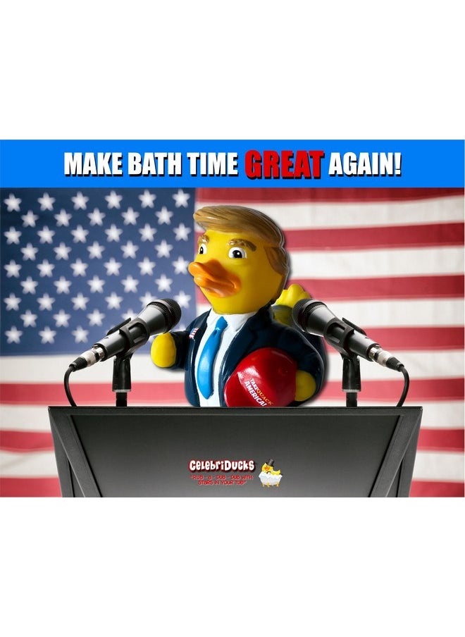 CelebriDucks - The Donald Trump Duck - Floating Rubber Ducks - Collectible Bath Toy Gift for Kids & Adults of All Ages