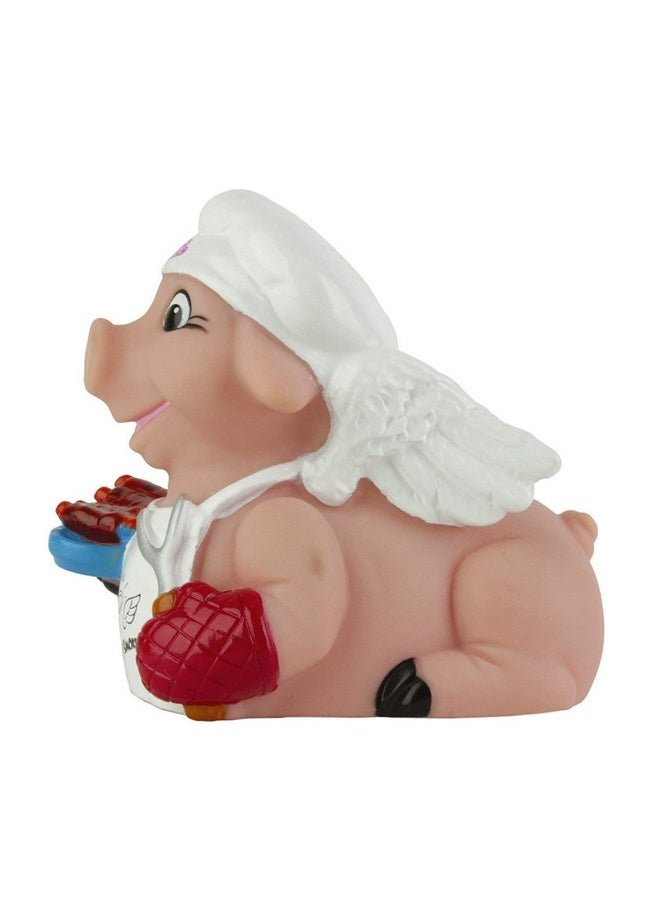 CelebriDucks Holy Smoker BBQ Pig Floating Rubber Ducks - Collectible Bath Toys Gift for Kids & Adults of All Ages - Fun, Safe, Sealed Baby Toddler Water Table, Pool, & Bathtub Toys - Made in USA