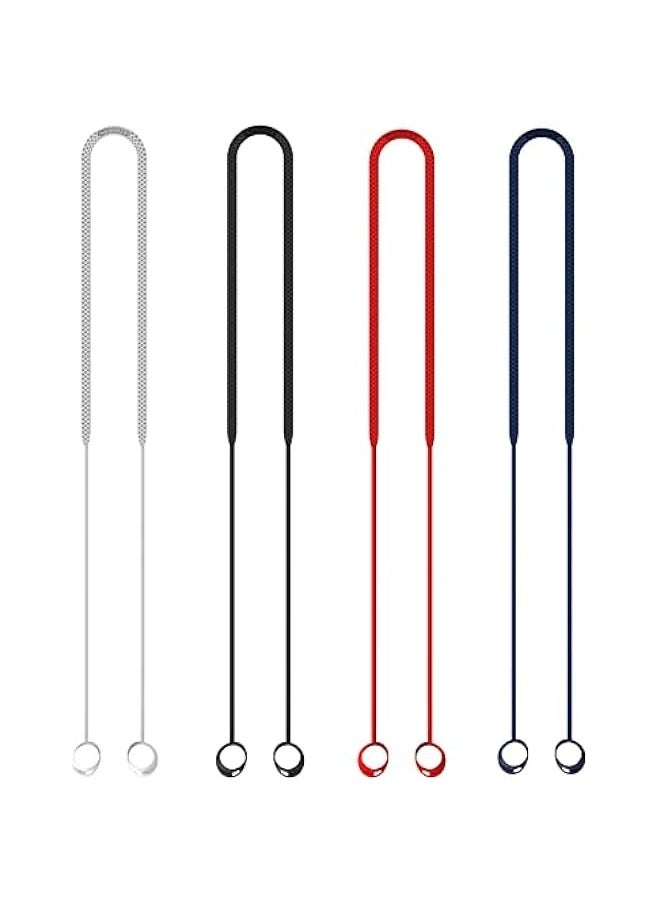 Wireless Earphones Lanyard for Samsung Galaxy Buds Pro Anti-Lost Strap Hanging Neck Rope Soft Silicone Headset Waterproof Sweatproof Sports Accessories (Red)