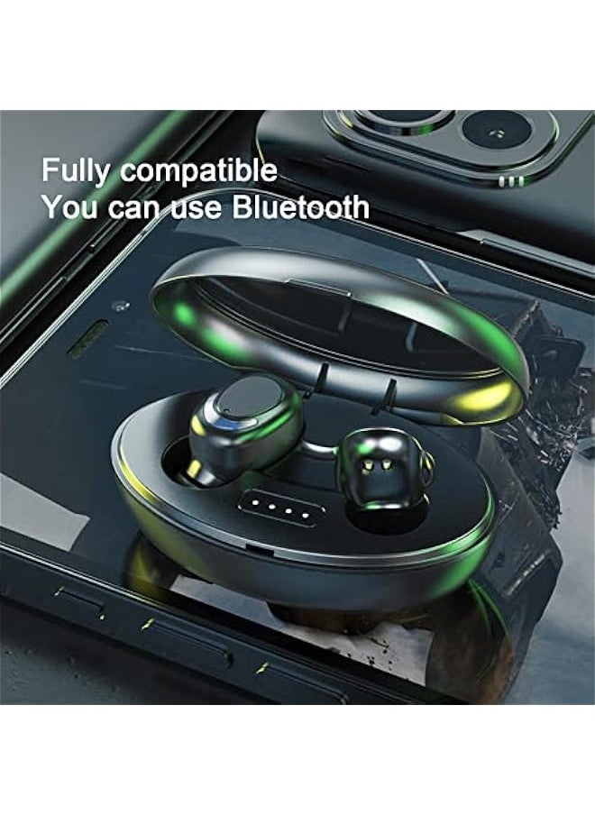 Wireless Earbuds, Bluetooth 5.2 Headphones with Charging Case, Bluetooth Headphones with Mics, Intelligent Noise Reduction, Fingerprint Control, Power Display, for Sports/Working