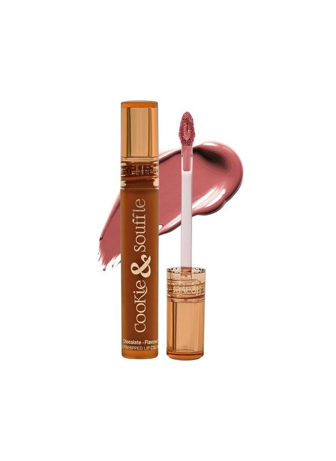 Blue Heaven Cookie & Souffle Matte Lipstick for Women, Long lasting Liquid lipstick, Enriched with Cocoa Butter & Rosehip Oil, Softening & Nourishing Lip color - Choco Swirl, 3.2ml