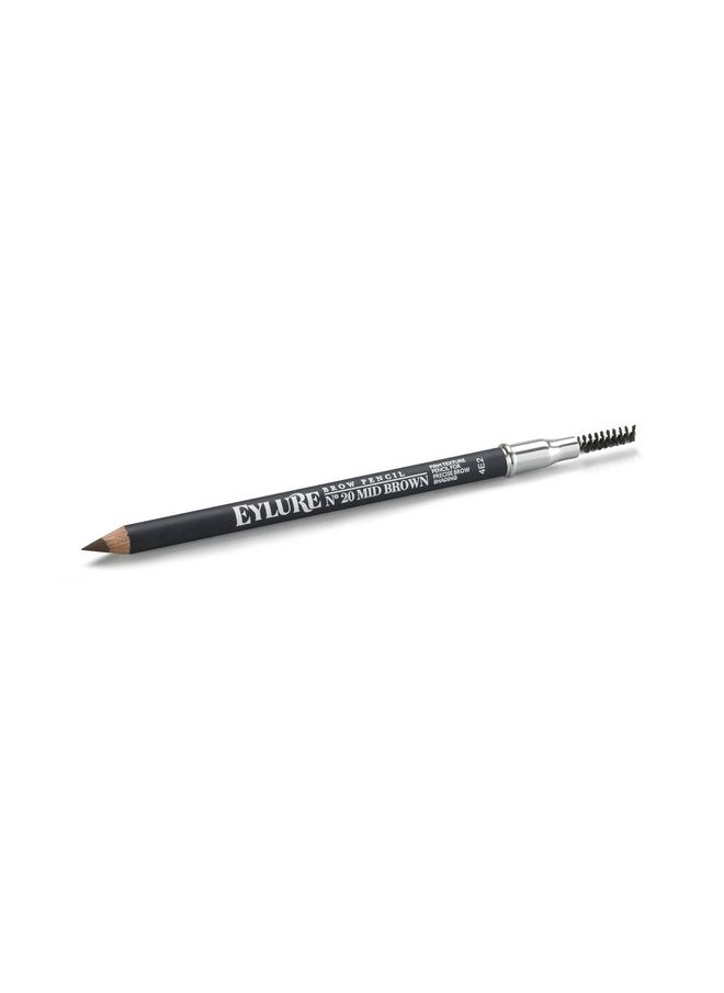 Eylure Brow Defining and Shading, Firm Pencil, Brow Crayon, Dual Ended, 20 Mid Brown