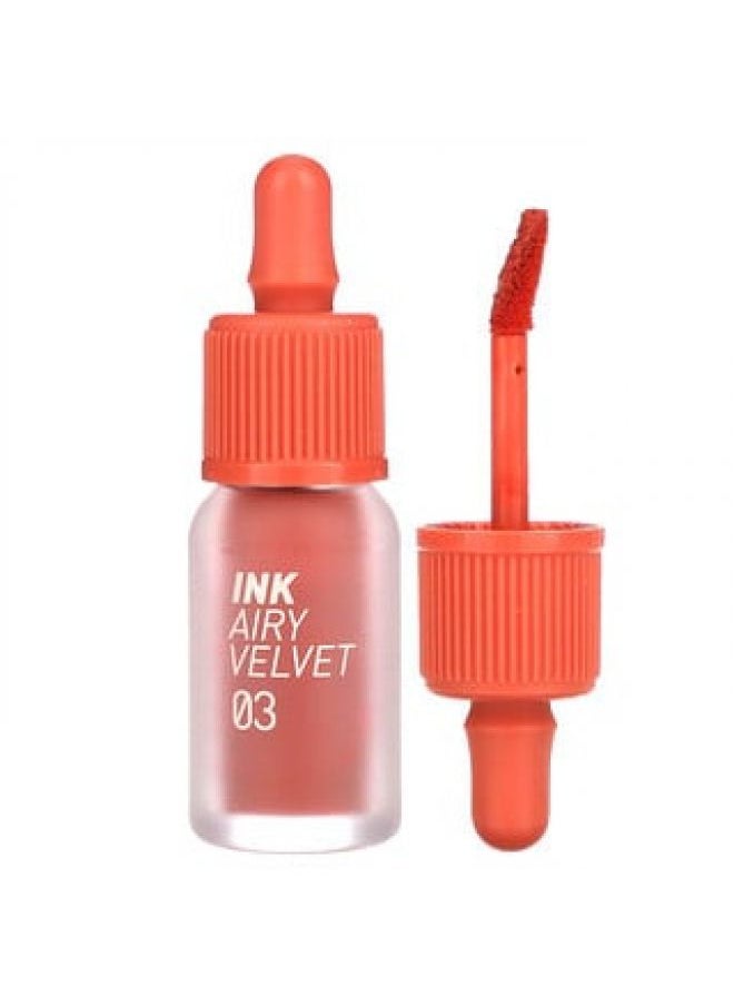 Peripera Ink Airy Velvet Lip Tint 03 Cartoon Coral 0.14 oz 4 g.