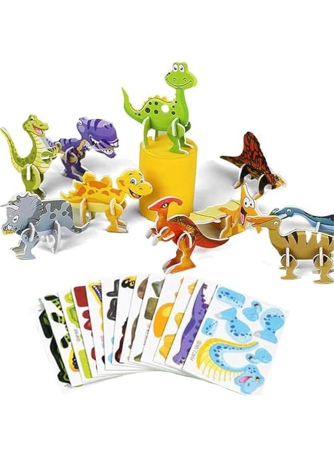 3D Cartoon Puzzle for Kids, Educational 3D Cartoon Puzzle, Ally Pocket Educational 3D Cartoon Puzzle, Children Puzzle Toys (Dinosaur)