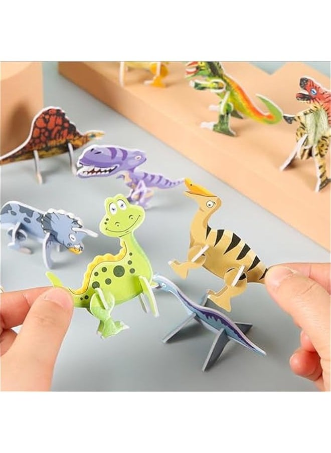 3D Cartoon Puzzle for Kids, Educational 3D Cartoon Puzzle, Ally Pocket Educational 3D Cartoon Puzzle, Children Puzzle Toys (Dinosaur)