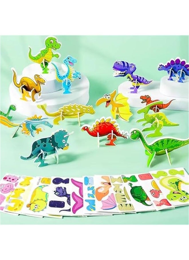 3D Cartoon Puzzle for Kids, Educational 3D Cartoon Puzzle, Ally Pocket Educational 3D Cartoon Puzzle, Children Puzzle Toys (Dinosaur)