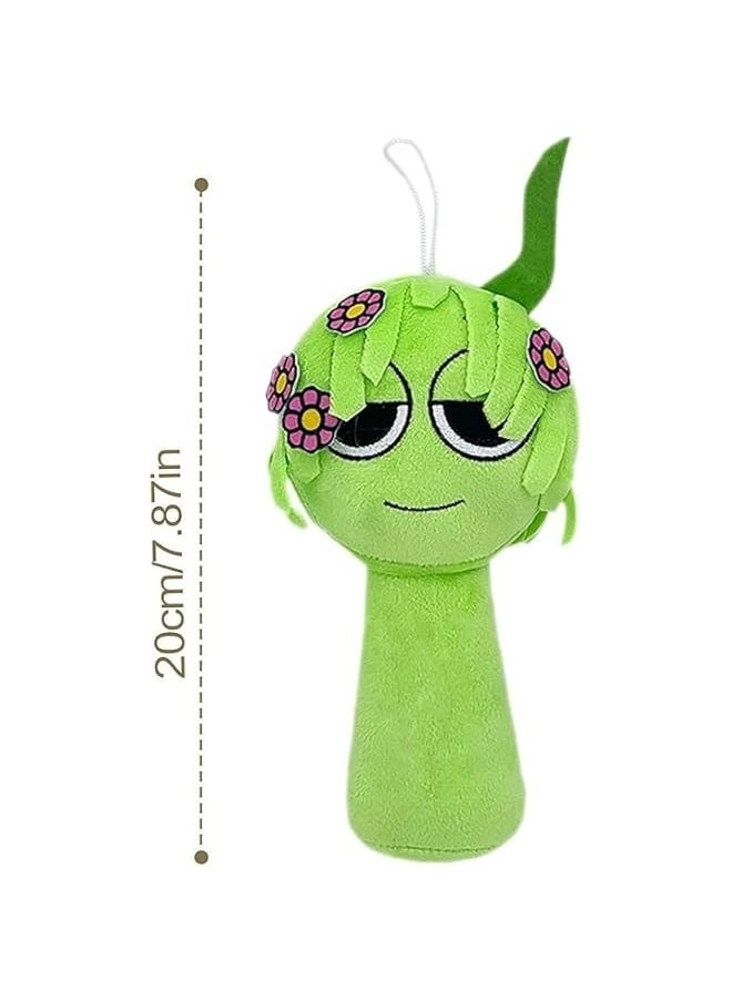 Sprunki Game Plush, Sprunki Toys Plush,Soft Stuffed Animal Pillow Doll  Birthday Gifts for Adult Kids(Light Green)