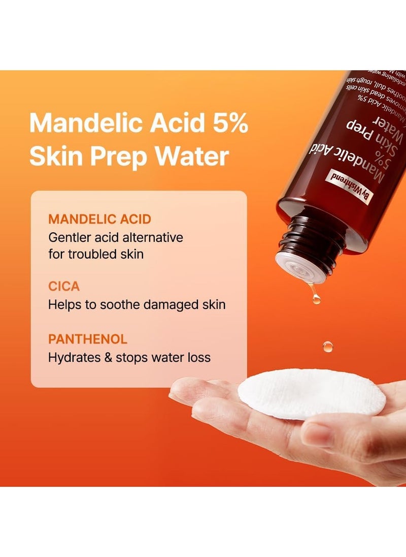 BY WISHTREND Mandelic Acid 5% Skin prep Water, Gentle Skin Korean exfoliator for face, Aha Bha Toner, Ideal for Sensitive Skin | Helping clogged pores and Glow up